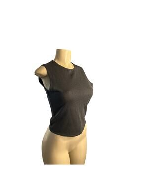 Women S Marina Spadafora Italy Metallic Tank Top Blouse Shirt Sleeveless Knit